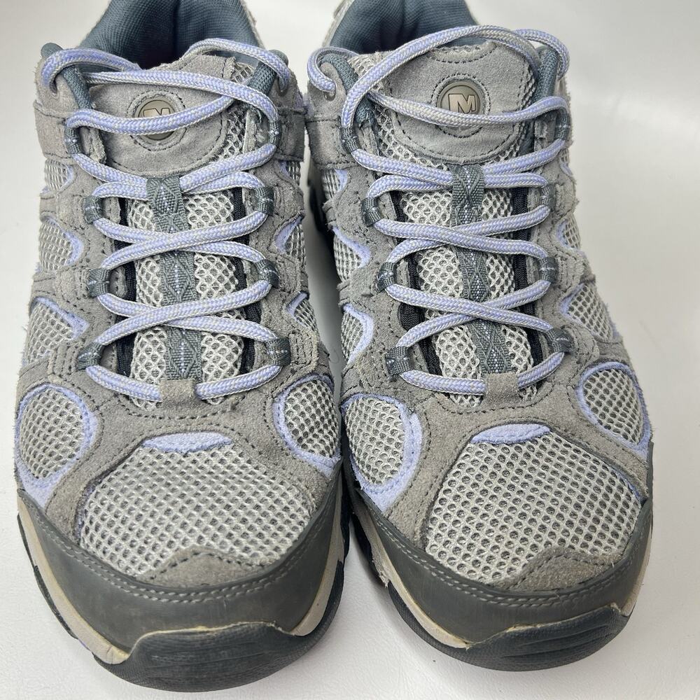 Merrell Moab Ventilator Womens Size 8 Gray Purple Vibram Hiking Walking Sneakers - Picture 3 of 11